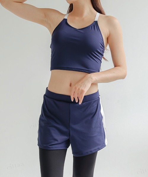 STAUD ビキニ ブラトップ ボトム 上下セット ラッシュガード STAUD ビキニ ブラトップ ボトム 上下セット ハイウエスト 水着