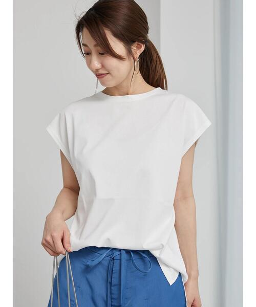 Te chichi(テチチ)の「【近赤外線CUT】クルーネックカットソー(Tシャツ/カットソー・レディース・オフホワイト/オリーブ/ブラック/モカ・F)」の9枚目の写真