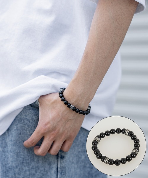 improves（インプローブス）の「ビーズ ブレスレット（ブレスレット・メンズ・ホワイト/ブラウン/カーキブラウン/ターコイズブルー/ブラック・FREE）」の2枚目の写真