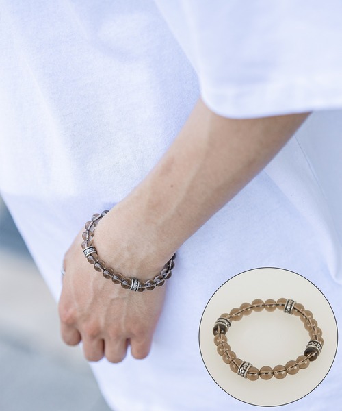 improves（インプローブス）の「ビーズ ブレスレット（ブレスレット・メンズ・ホワイト/ブラウン/カーキブラウン/ターコイズブルー/ブラック・FREE）」の4枚目の写真