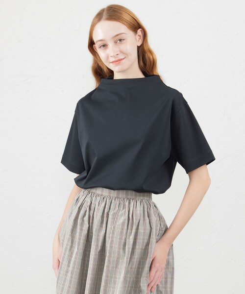 MACKINTOSH PHILOSOPHY(マッキントッシュ フィロソフィー)の「ボトルネックTシャツ(Tシャツ/カットソー・レディース・ダークネイビー/オフホワイト/チャコールグレー・36/38)」の3枚目の写真