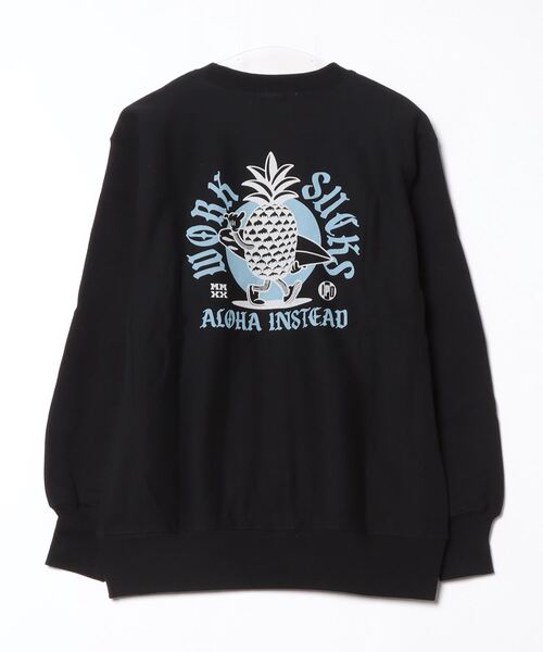 IPD(アイピーディー)の「【IPD】ALOHA INSTEAD CREW SWEAT / アロハインステッドクルースウェット(スウェット・メンズ・ブラック/アッシュグレー・LARGE/X-LARGE/MEDIUM)」の6枚目の写真