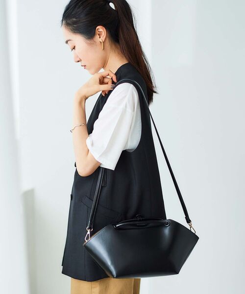 le.coeur blanc（ルクールブラン）の「横長バスケットトート（トートバッグ・レディース・ベージュ/ブラック・FREE）」の17枚目の写真