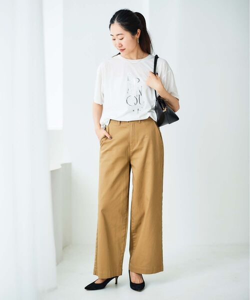 le.coeur blanc（ルクールブラン）の「横長バスケットトート（トートバッグ・レディース・ベージュ/ブラック・FREE）」の15枚目の写真