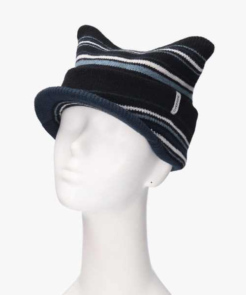 OVERRIDE(オーバーライド)の「OVERRIDE KNIT CAT OSLO CAP SG / オーバーライド(キャップ・レディース・ダークブルー/パープル/ブラック/グレー・57~59cm)」の4枚目の写真