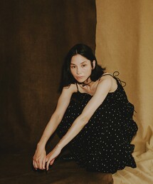 Freada/フリーダ コットンオーガンジー ドット柄 キャミソールワンピース