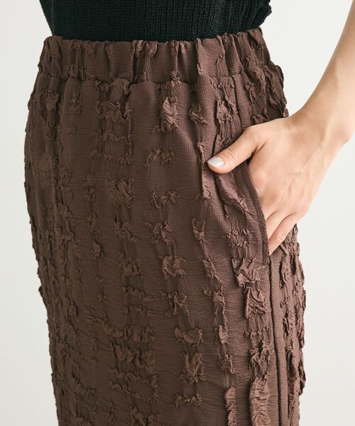 Sugar spoon（シュガースプーン）の「・SUGAR SPOON ジャカードチェックナロースカート（スカート・レディース・アイボリー/ブラック/ブラウン・FREE）」の6枚目の写真