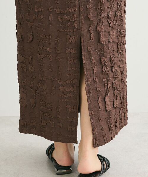 Sugar spoon（シュガースプーン）の「・SUGAR SPOON ジャカードチェックナロースカート（スカート・レディース・アイボリー/ブラック/ブラウン・FREE）」の7枚目の写真