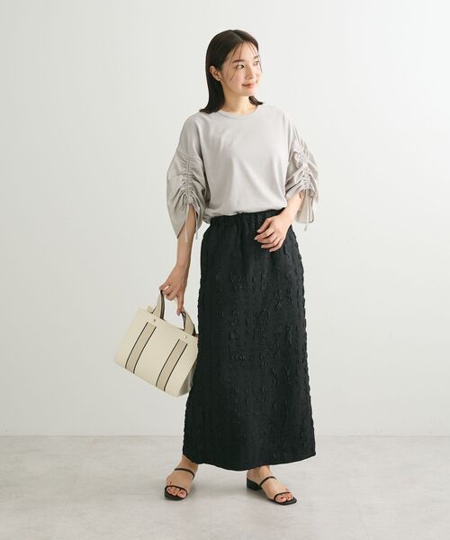 Sugar spoon（シュガースプーン）の「・SUGAR SPOON ジャカードチェックナロースカート（スカート・レディース・アイボリー/ブラック/ブラウン・FREE）」の11枚目の写真