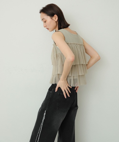 「URBAN RESEARCH」 ベアトップ FREE チャコールグレー レディース ストラップツキベルトベアパンツ[AA45-26S124]｜URBAN RESEARCH