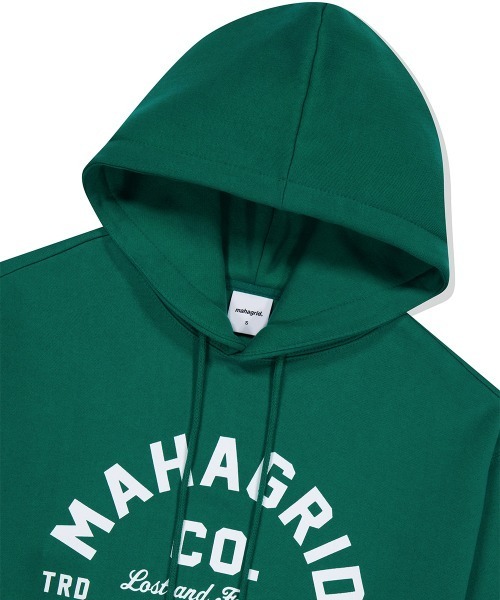 MAHAGRID(マハグリッド)の「『mahagrid/マハグリッド』 ARCH LOGO HOODIE/アーチロゴ プルオーバーパーカー(パーカー・レディース・ライトグレー/グリーン/ブラック・L/M)」の6枚目の写真