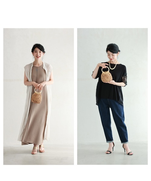 cawaii（カワイイ）の「ロープ編みパイナップルミニバッグ（巾着付き）（ハンドバッグ・レディース・ベージュ・FREE）」の10枚目の写真