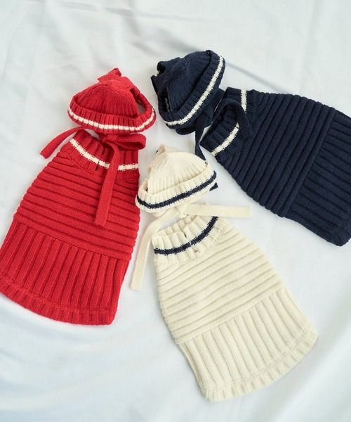ROPE' PICNIC（ロペピクニック）の「【DOG】リブ切り替えニットワッチ（ペットウェア・レディース・ホワイト系その他5/ブルー系その他/レッド系その他・FREE）」の22枚目の写真