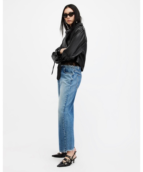 ALLSAINTS(オールセインツ)の「HENDRY CROPPED LEATHER TRENCH COAT | HENDRY クロップド レザー トレンチ コート(トレンチコート・レディース・ブラック・XS/S/M)」の8枚目の写真
