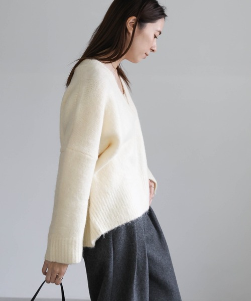 セール】ウール混Vネックトップス（ニット/セーター）｜select MOCA