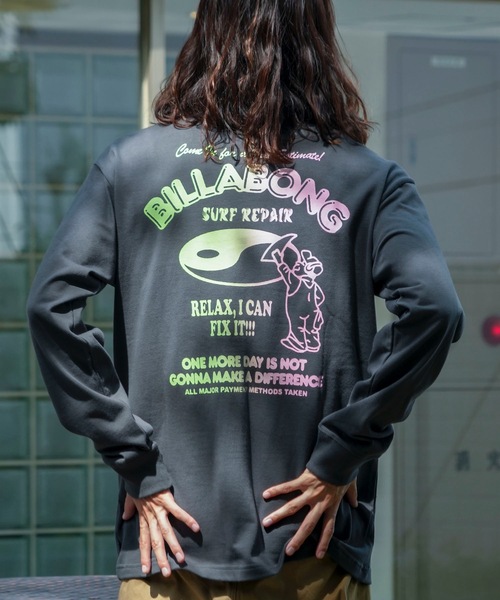【セール】BILLABONG メンズ R STYLE ロンＴ 【2024年秋冬モデル】/ビラボンバックプリント長袖ロンT（Tシャツ/カットソー）｜BILLABONG（ビラボン）