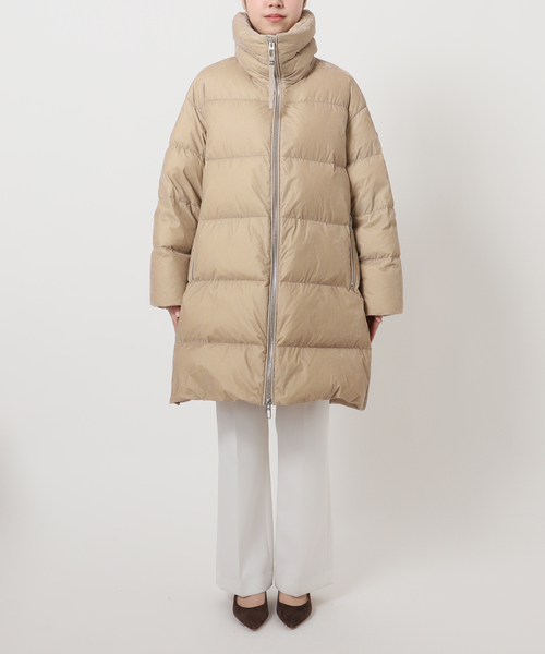 【美品】DUNO デュノ ダウンジャケット ベージュ ロング丈　サイズ44 一部店舗・WEB限定》DUNO/デュノ SHIVA(ベージュ)（ダウンジャケット