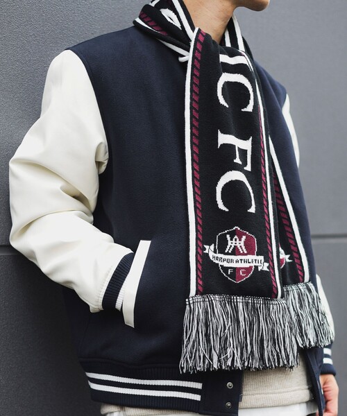 BEAMS HEART(ビームスハート)の「【ユニセックス】サッカー マフラー(マフラー・メンズ・レッド系その他7/ブラック・ONE SIZE)」の8枚目の写真