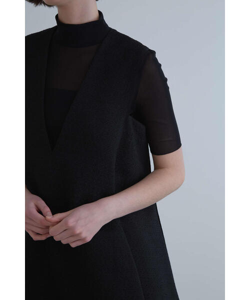 フリンジジャガードAラインジレ（ノーカラージャケット）｜LE PHIL（ルフィル）