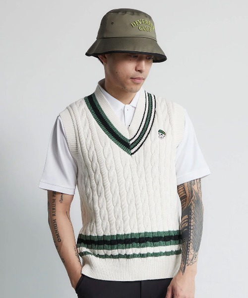 DEVEREUX GOLF（デヴァローゴルフ）の「コットンケーブルベスト