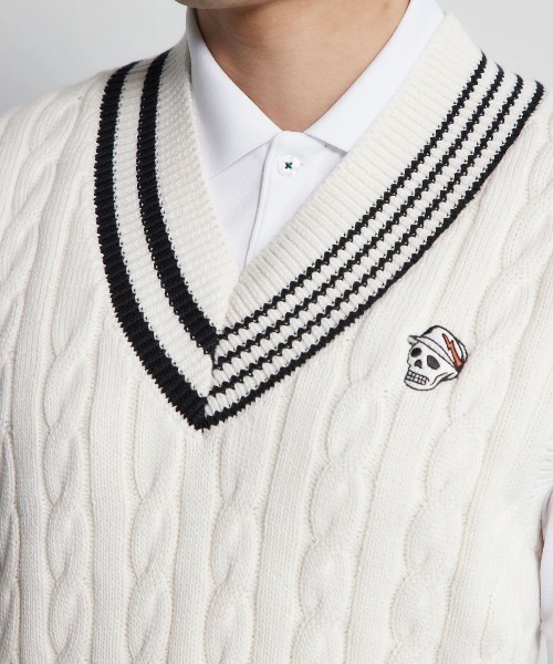 DEVEREUX GOLF（デヴァローゴルフ）の「コットンケーブルベスト