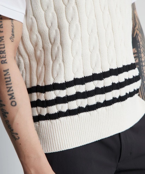 DEVEREUX GOLF（デヴァローゴルフ）の「コットンケーブルベスト