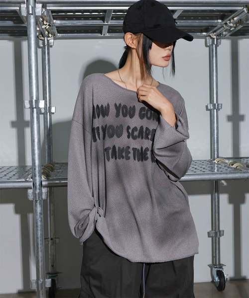 FOLLOWIN（フォロウィン）の「[UNISEX]ビンテージウォッシュレタリング 