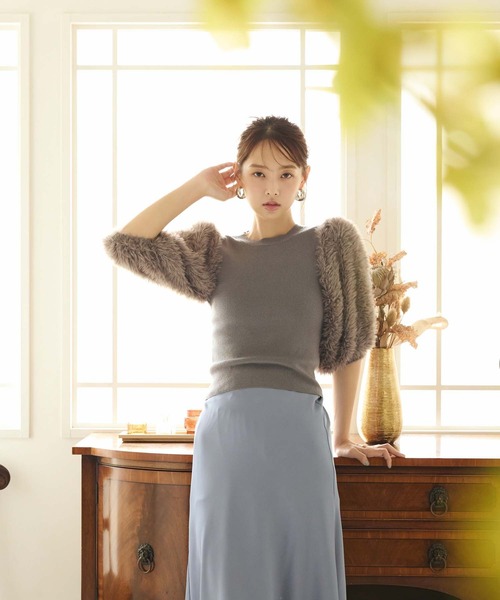 fifth（フィフス）の「サテンマーメイドスカート（スカート・レディース・ブラック/ピンク系その他3/チャコールグレー/ブルー・M/S）」の15枚目の写真