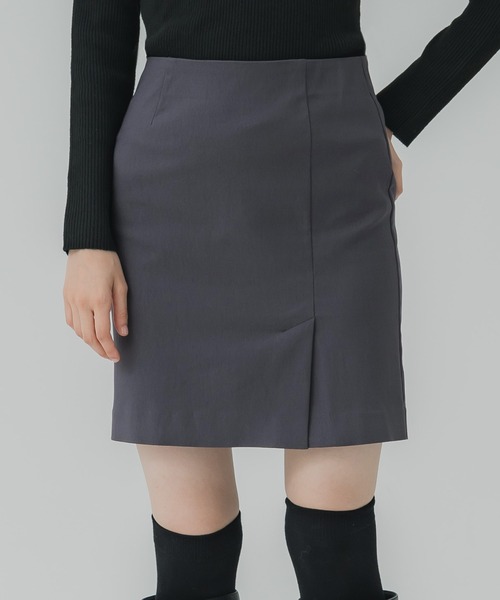 coca（coca）（コカ）の「【WEB限定セール】ストレッチ スリットスカート（スカート・レディース・ブラック/チャコール・S/L/M）」の2枚目の写真