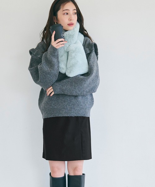 coca（coca）（コカ）の「【WEB限定セール】ストレッチ スリットスカート（スカート・レディース・ブラック/チャコール・S/L/M）」の9枚目の写真