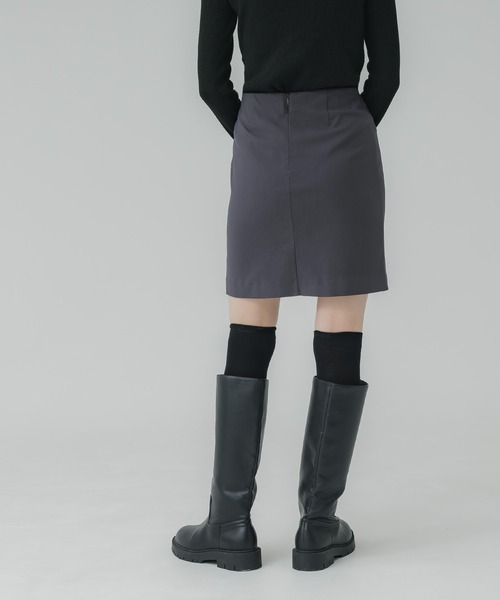 coca（coca）（コカ）の「【WEB限定セール】ストレッチ スリットスカート（スカート・レディース・ブラック/チャコール・S/L/M）」の6枚目の写真