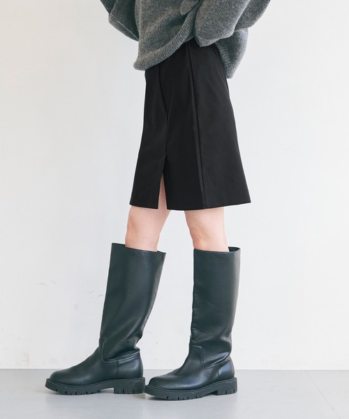 coca（coca）（コカ）の「【WEB限定セール】ストレッチ スリットスカート（スカート・レディース・ブラック/チャコール・S/L/M）」の8枚目の写真