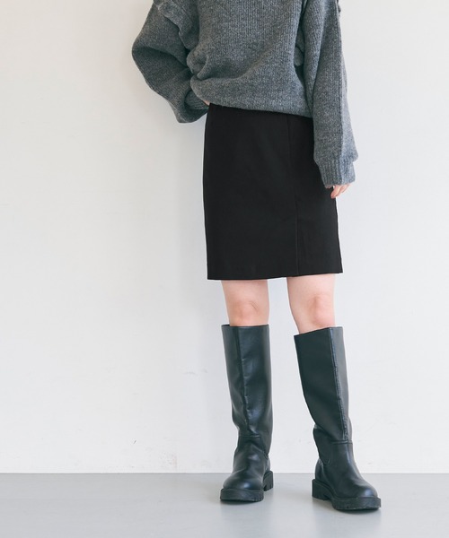 coca（coca）（コカ）の「【WEB限定セール】ストレッチ スリットスカート（スカート・レディース・ブラック/チャコール・S/L/M）」の10枚目の写真