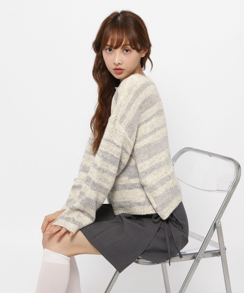 3.3 Field Trip （3.3フィールドトリップ）の「3.3 Field Trip／スピングルTOPS（ニット/セーター・レディース・ベージュ/グレー・FREE）」の6枚目の写真