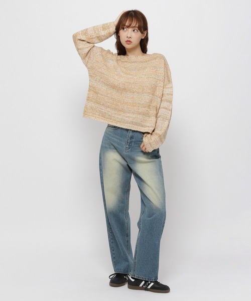 3.3 Field Trip （3.3フィールドトリップ）の「3.3 Field Trip／スピングルTOPS（ニット/セーター・レディース・ベージュ/グレー・FREE）」の7枚目の写真