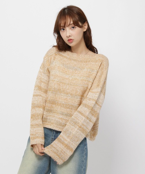 3.3 Field Trip （3.3フィールドトリップ）の「3.3 Field Trip／スピングルTOPS（ニット/セーター・レディース・ベージュ/グレー・FREE）」の8枚目の写真