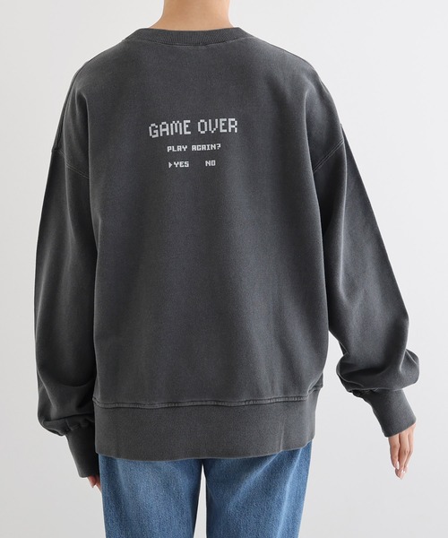 ANME(アンメ)の「CRONYロゴプリント裏毛スウェットトップス(スウェット・レディース・ブラック系その他/ブラック系その他2・M/L/XL)」の5枚目の写真