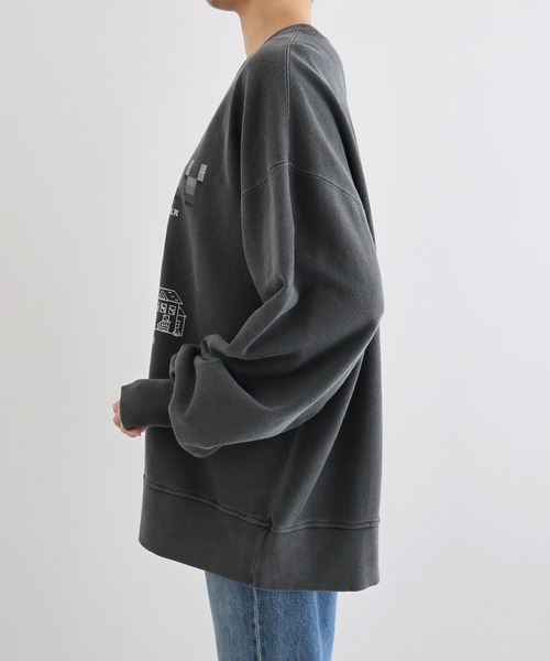 ANME(アンメ)の「CRONYロゴプリント裏毛スウェットトップス(スウェット・レディース・ブラック系その他/ブラック系その他2・M/L/XL)」の7枚目の写真