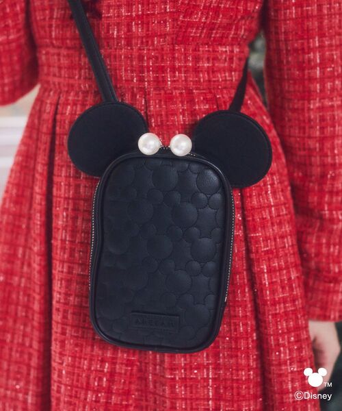 Disney（ディズニー）の「ミッキー/キルティングマルチショルダーバッグ（ボディバッグ/ウエストポーチ・レディース・ブラック/ライトピンク/オフホワイト・FREE）」の16枚目の写真