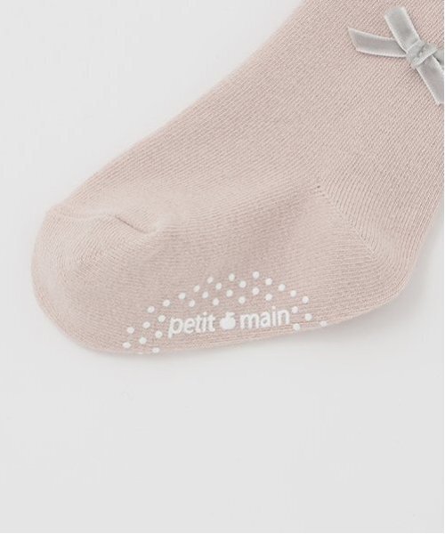petit main(プティマイン)の「プチリボンタイツ(タイツ/ストッキング・キッズ・オフホワイト/ラベンダー/チャコール/ライトピンク・90cm/100cm/110cm/120cm/130cm)」の8枚目の写真
