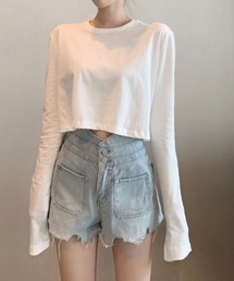 Ritzy | ショート丈 無地ロンT(Tシャツ/カットソー)