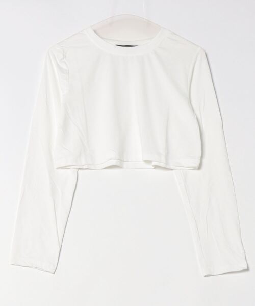 Ritzy（リッツィー）の「ショート丈 無地ロンT（Tシャツ/カットソー・レディース・ホワイト/ブラック/ブルー・FREE）」の13枚目の写真