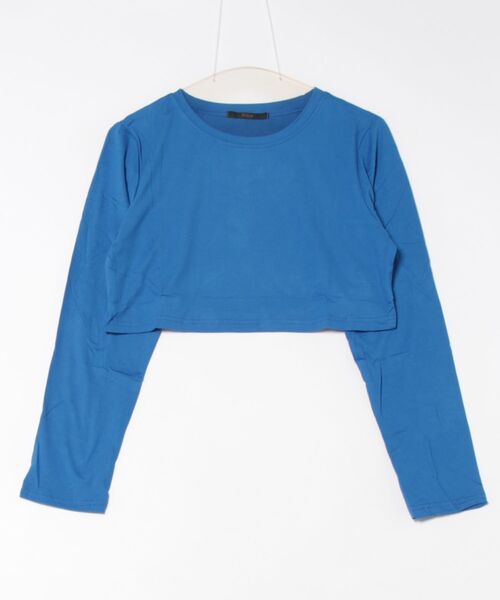 Ritzy（リッツィー）の「ショート丈 無地ロンT（Tシャツ/カットソー・レディース・ホワイト/ブラック/ブルー・FREE）」の14枚目の写真