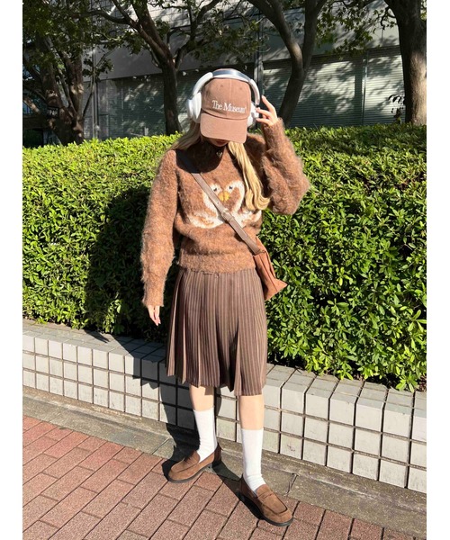 WC(ダブル シー)の「モヘアタッチスワンニット(ニット/セーター・レディース・グレー/ブラウン・FREE)」の13枚目の写真