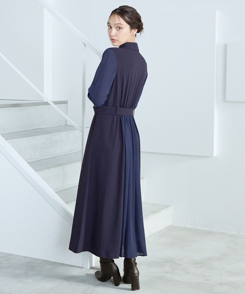 Andemiu(アンデミュウ)の「フロントプリーツワンピース202876(ワンピース・レディース・ライトグレー/ネイビー/アイボリー・FREE)」の20枚目の写真