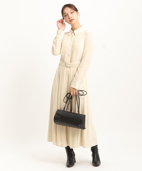 Andemiu(アンデミュウ)の「フロントプリーツワンピース202876(ワンピース・レディース・ライトグレー/ネイビー/アイボリー・FREE)」の17枚目の写真