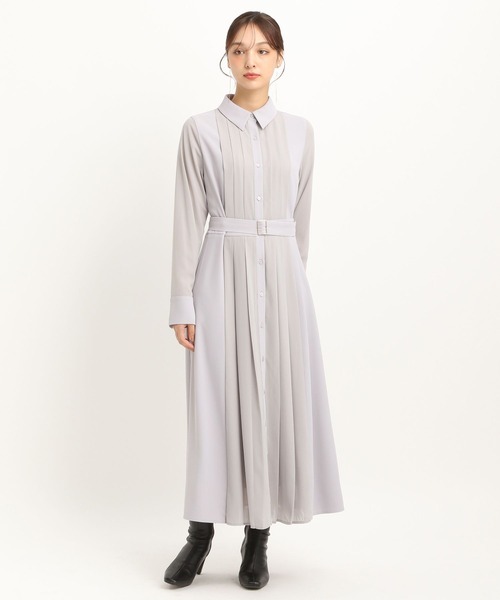 Andemiu(アンデミュウ)の「フロントプリーツワンピース202876(ワンピース・レディース・ライトグレー/ネイビー/アイボリー・FREE)」の11枚目の写真
