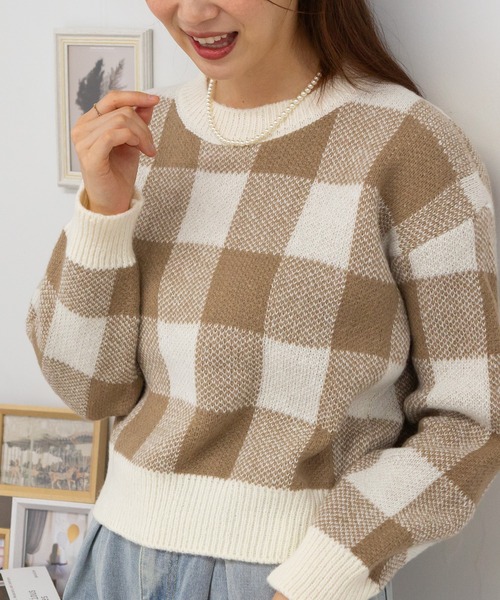 レディースニットトップス ラウンドネック 半袖 ジオメトリックパターン ビーズ 楽天市場】【10/18！クーポンで2,700円】 ニット イレギュラー