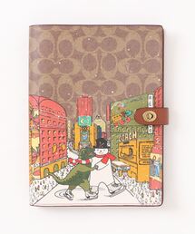 【COACH】ノートブック・シグネクチャーキャンバス・ホリデートレイン COACH（コーチ） ノートブック・シグネチャー キャンバス・ホリデー