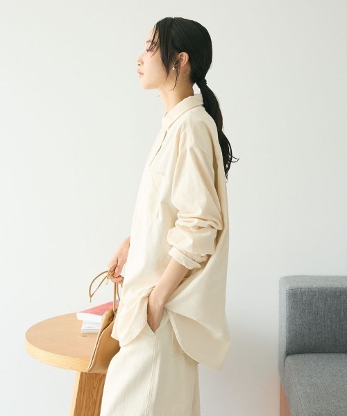 CRAFT STANDARD BOUTIQUE(クラフトスタンダードブティック)の「コーデュロイシャツ(シャツ/ブラウス・レディース・キャメル/ブラック/アイボリー・FREE)」の8枚目の写真